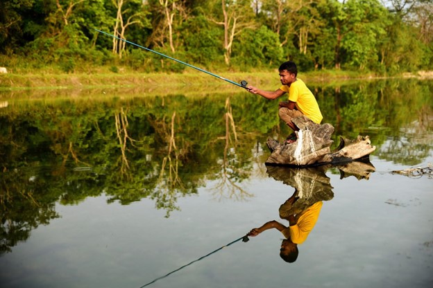 Fishing in the river